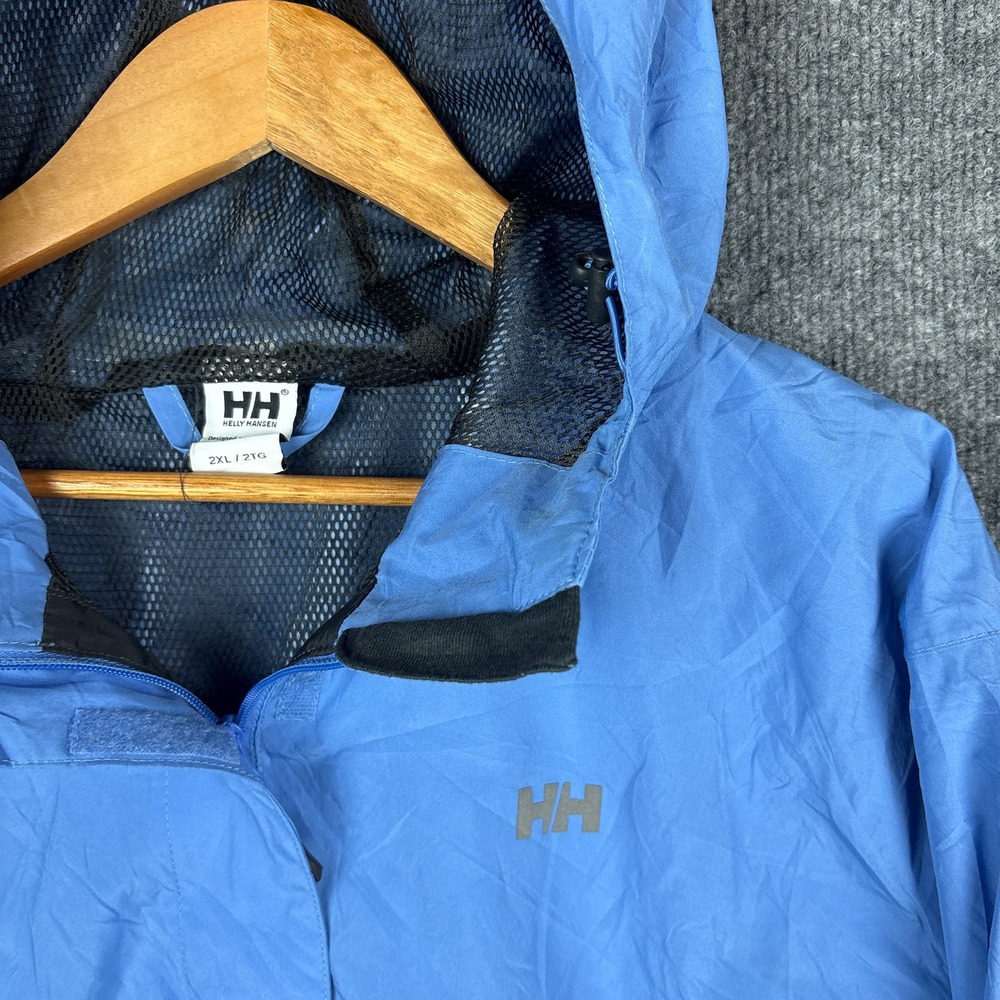 Helly Hansen Seven J Rain Jacket Womens XXL Pastel Blue HellyTech - Picture 3 of 9